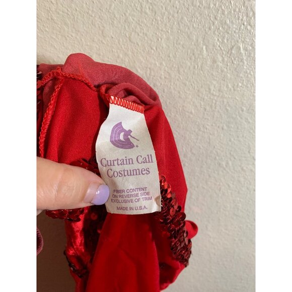 Curtain Call Costumes Dance Gymnastics Leotard Costume Girls XS Red AC10 - Picture 4 of 5